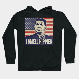 I Smell Hippies Ronald Reagan Hoodie